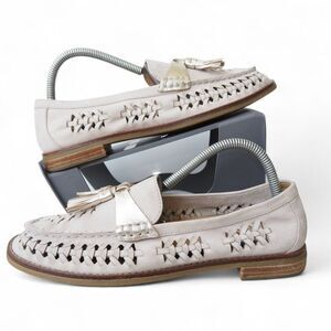 Sperry Plushwave Tasseled Leather Loafers Women's 9 STS86609 Ivory
